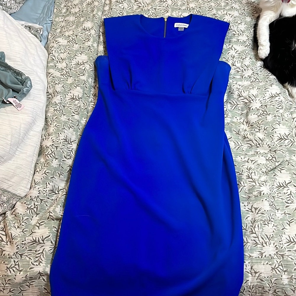 Blue Calvin Klein dress